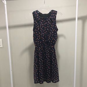 Navy blue patterned summer dress